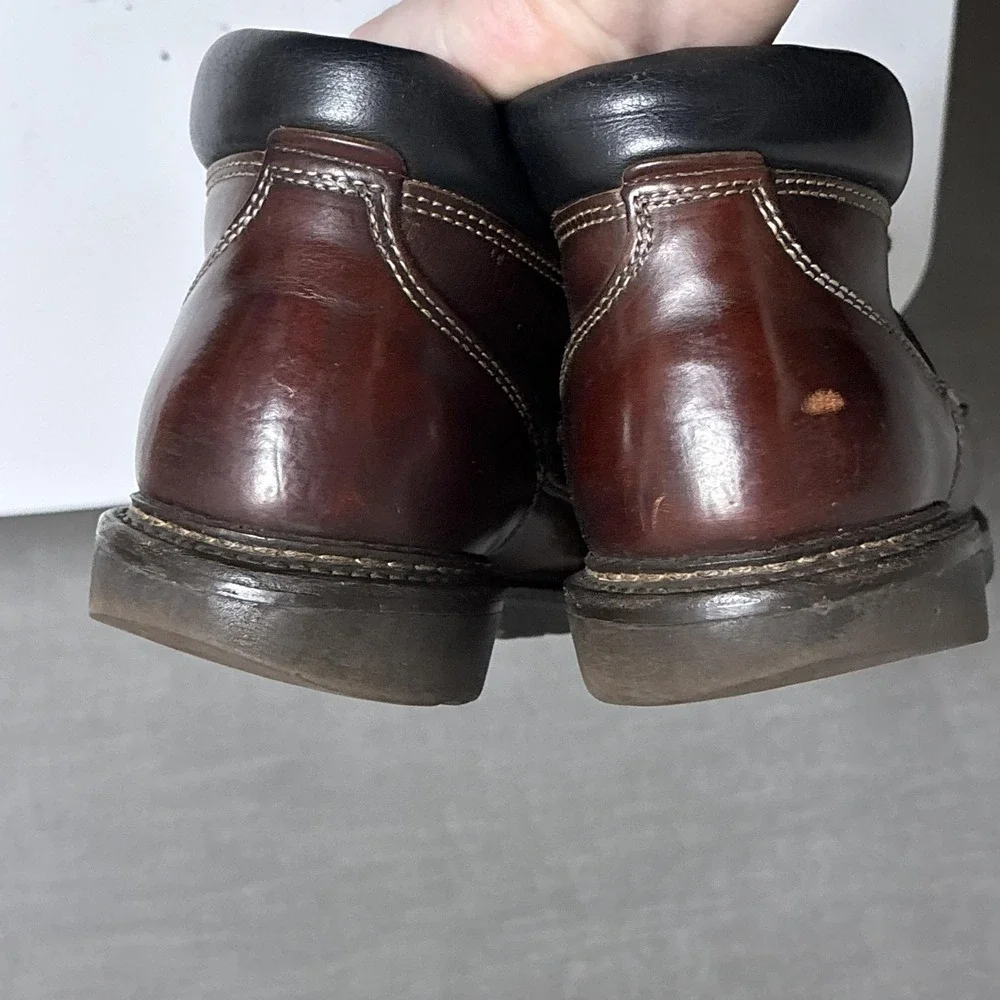 Vibram Gumlite Boots‎ 11.5 AA Brown Moc Toe Lug Leather Work Grunge Chukka